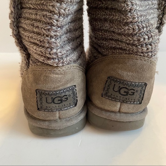 UGG Classic Cardy Knit Boots 5 Gray - Picture 3 of 9